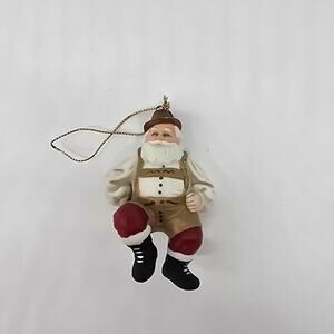 Vintage Danbury Mint Santa Around the World Christmas Tree Ornament-Germany EUC